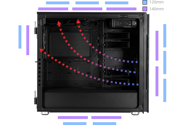 corsair carbide 678c fans