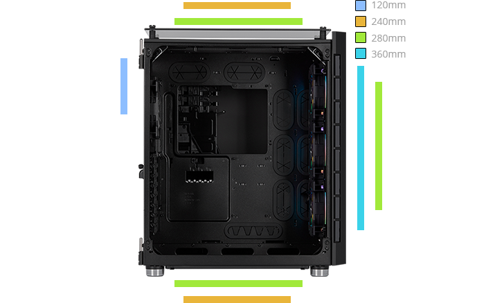 corsair crystal 680x radiators