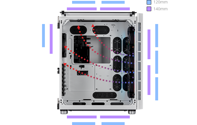 corsair crystal 680x fans