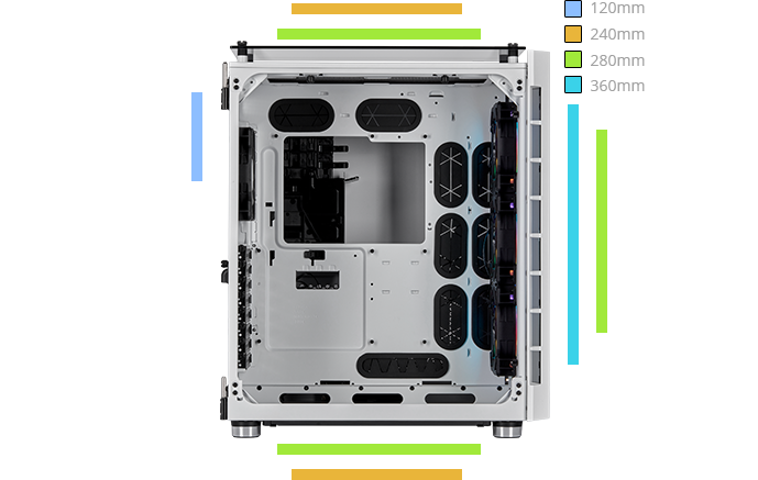 corsair crystal 680x radiators