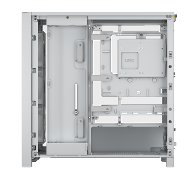 Inside of case showing space for HDD and SSD