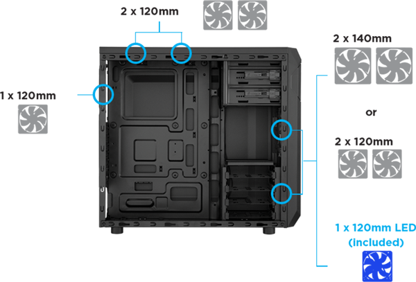 Corsair Carbide SPEC-01 Cooling