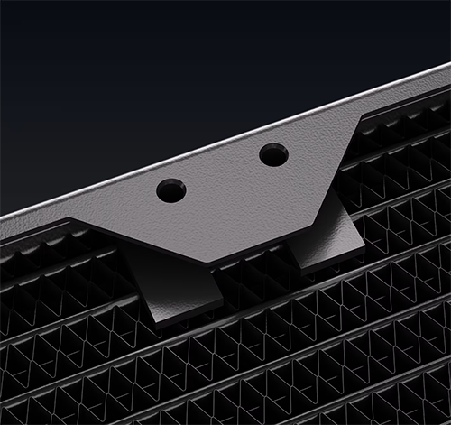 Close up image of the screw guides
