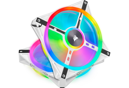 CORSAIR iCUE QL140 RGB 140mm PWM White dual Fan Pack