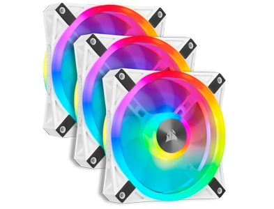 CORSAIR iCUE QL120 RGB 120mm PWM White Triple Fan Pack