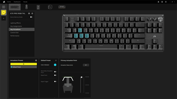 Custom actuation