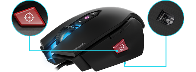 sniper button m65 gaming mouse
