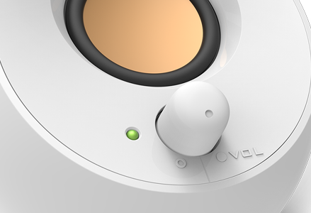 Front panel volume knob