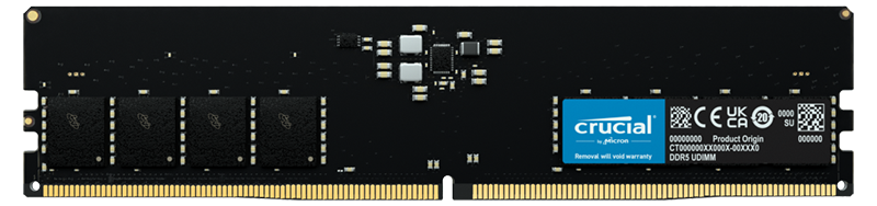 16GB DDR5-4800 UDIMM Desktop Memory from Crucial