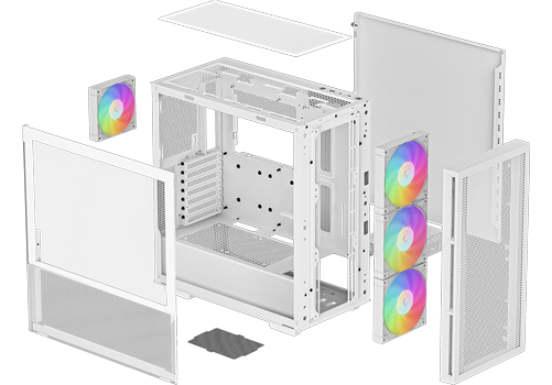 Hybrid Mesh and TG glass side panel