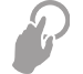 finger pointing to circle icon
