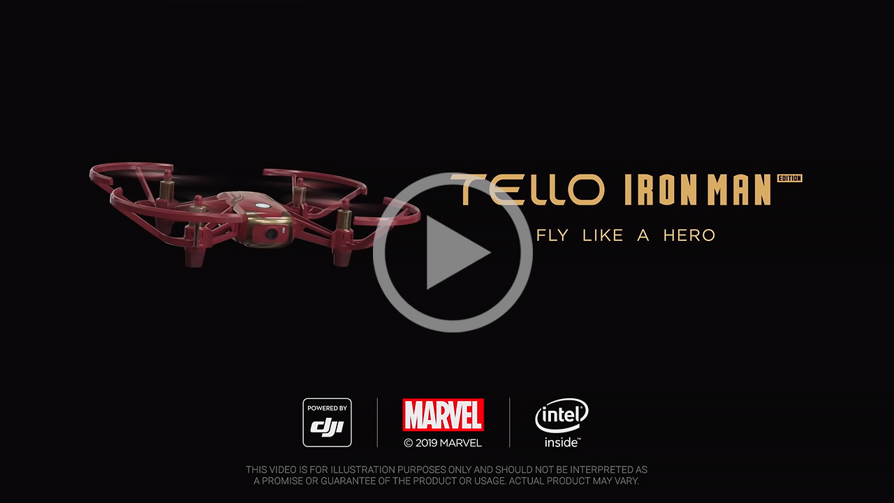 iron man tello drone VIDEO