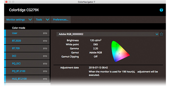 EIZO ColorNavigator 7 calibration software