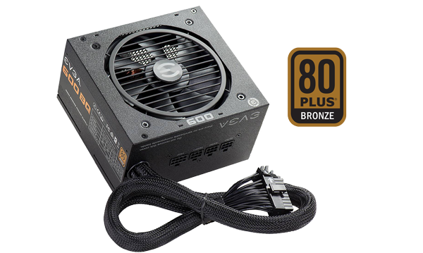EVGA BQ 600W 80PLUS Bronze Hybrid PSU