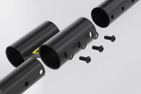 Capture of assemnbly animation showing bar support installation