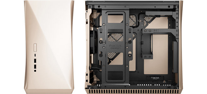 ERA ITX Case by Fractal Designs in Gold