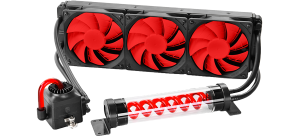 Double helix reservoir and cooler