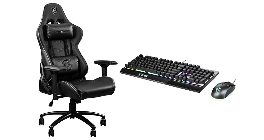 MSI MAG CH120 I Black Gaming Chair Bundle