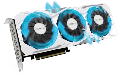 Fans spinning in alternate directions