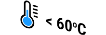 below 60 degrees