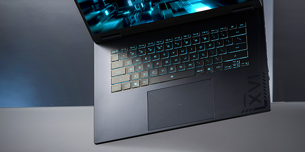 Golden curve keyboard.