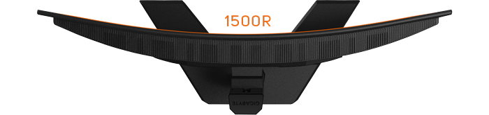 curved 1500R screen