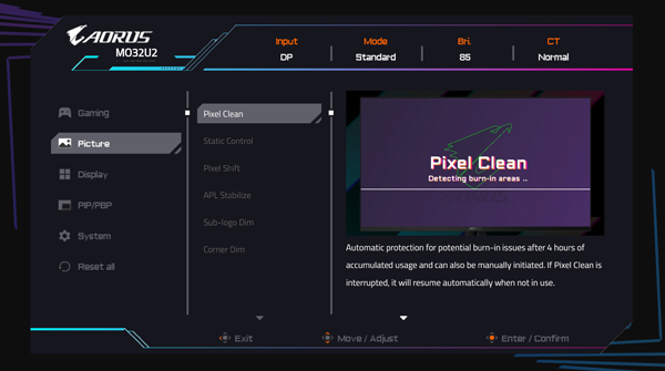 MO32U2 monitor AI OLED Care software