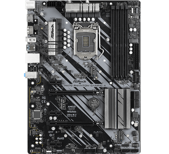 ASRock H470 Phantom Gaming 4 Intel 10th Gen ATX Motherboard