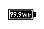 99.9 WHr battery
