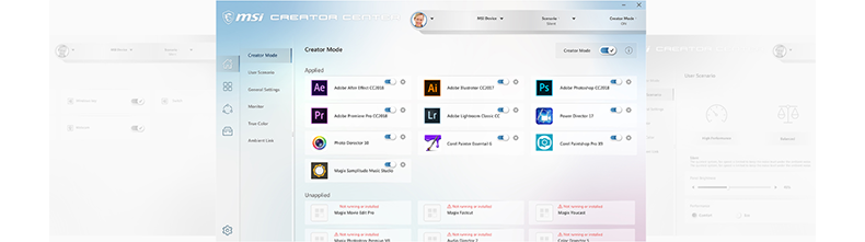 msi creator center
