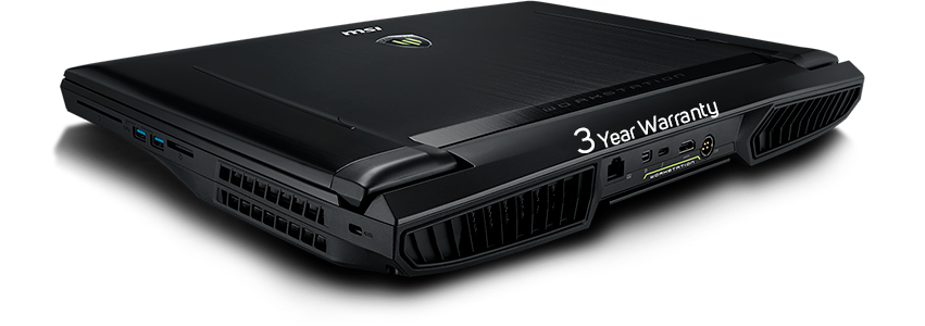 MSI Workstation laptop 3 year warranty
