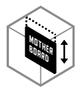 mATX Mounting Position Icon showing the two mounting heights