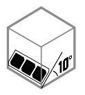 Slanted Base Icon showing the 10-degree floor angle