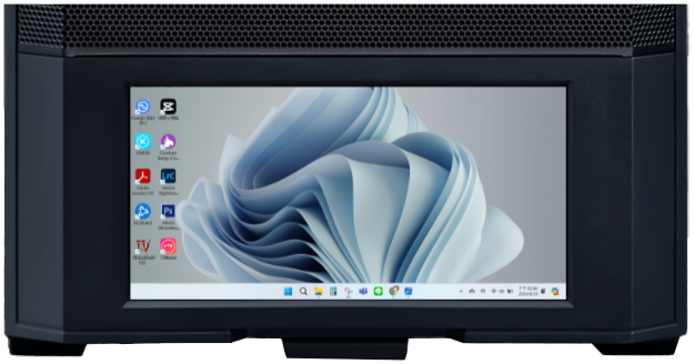 Lancool 207D Screen showing Windows 11 desktop display
