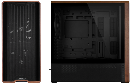 Lian Li LANCOOL 217 Wood Tempered Glass Steel Mesh Modular Mid Tower Black