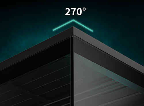 Close up image of panoramic glass
