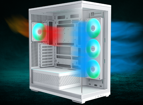 Image of case with cool air flowing through