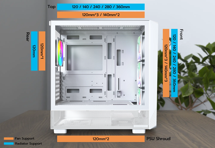 Montech X5 Tempered Glass ARGB Gaming PC Case
