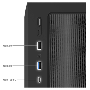 Close up of the X2 Plus ports