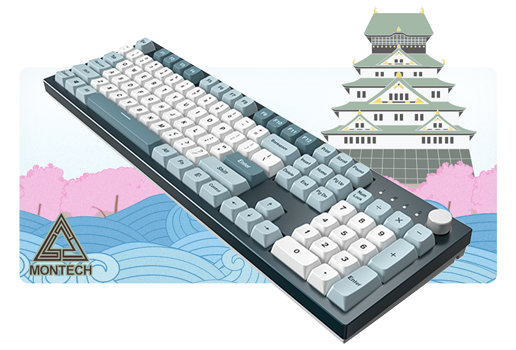 The Montech MKey Freedom has a design inspired by Osaka Castle