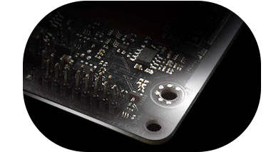 Blacked out PCB