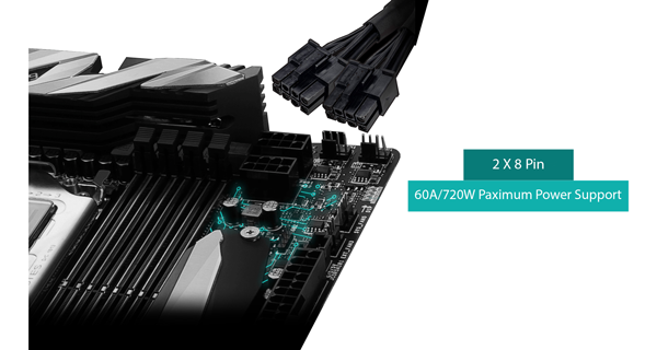 dual 8 pin connector