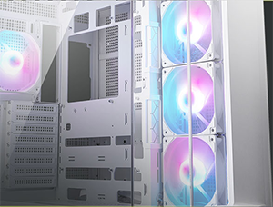 3x ARGB Side Fans and 1x ARGB rear fan