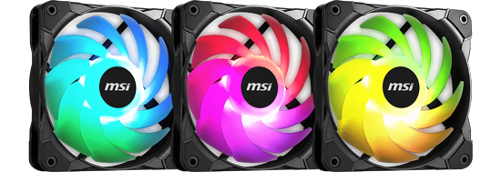 120mm Black MSI MAG MAX F12A-3 3-Pack