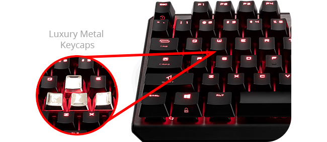 WASD metal keycaps