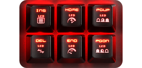red backlighting