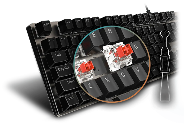 Hot-swappable switches