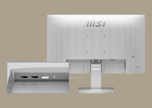 Close up of the monitor ports