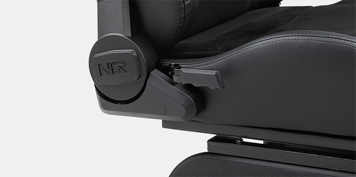 Close up image of the seat sliders