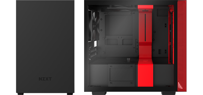 nzxt h210 mini-itx case black red